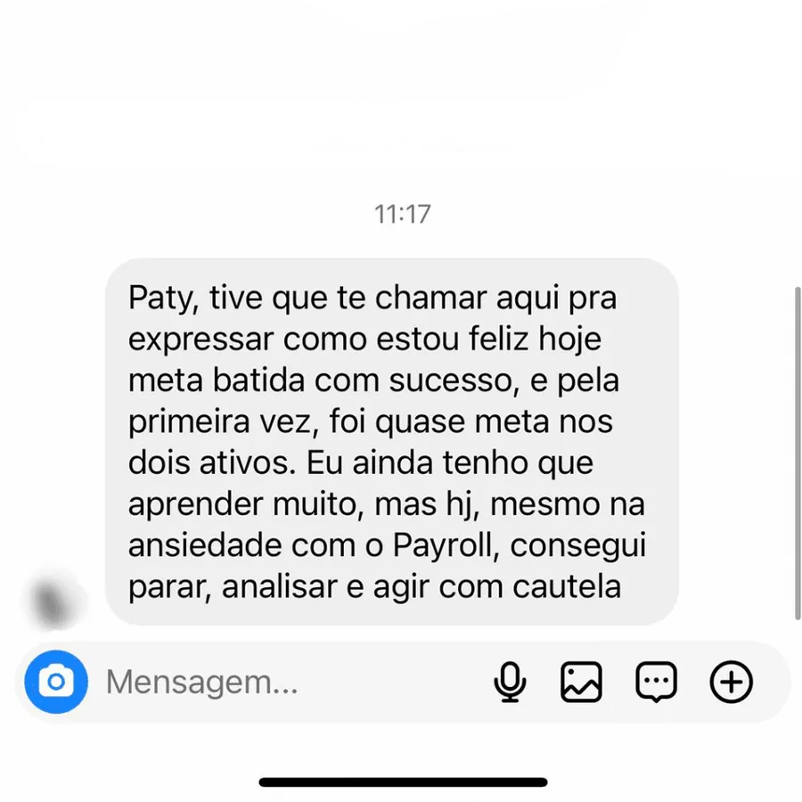 Depoimento de trader da Comunidade Positive